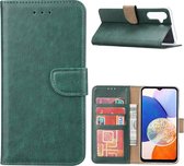 Hoesje Geschikt Voor Samsung Galaxy A14 5G/4G Hoesje met Pasjeshouder – bookcase Portemonnee – Groen