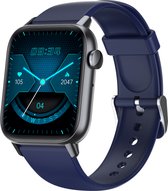 SAMTECH Smartwatch - Heren & Dames – horloge – met HD Touchscreen - Stappenteller, Calorie Teller, Slaap meter – Geschikt voor iOS, Android en meer - Donkerblauw