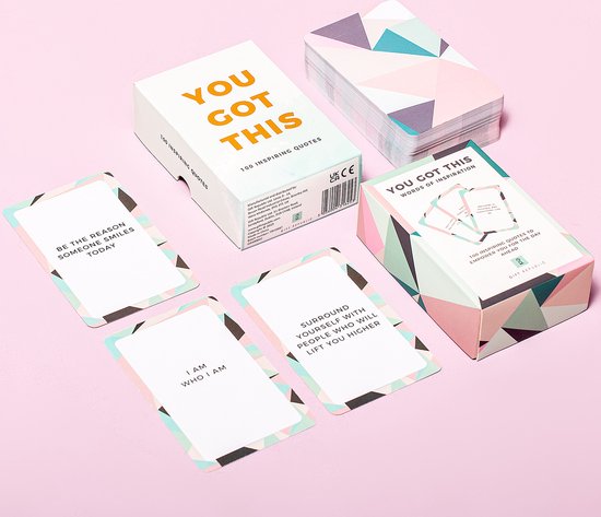 Gift Republic - Cartes Trivia - You Got This - Cartes d'affirmation - Jeu de cartes de motivation