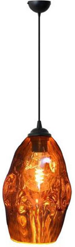 Suspension LED - Ovale - Glas Koper - E27
