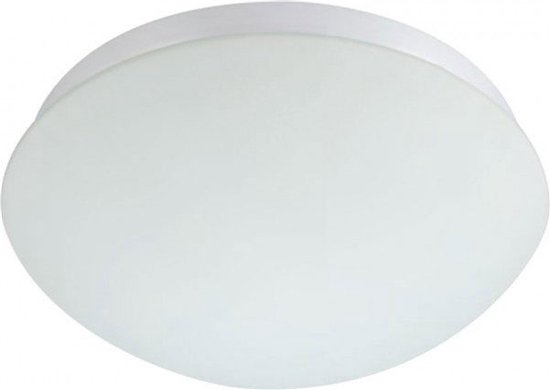 LED Plafondlamp met Bewegingssensor - 360° Sensor - E27 Fitting - Opbouw - Ovaal - Mat Wit - Glas