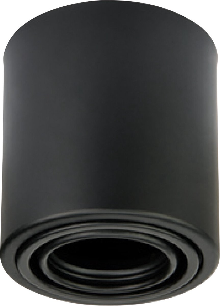 Opbouwspot GU10 - Opbouw Rond - Mat Zwart - Aluminium - Kantelbaar - Ø93mm