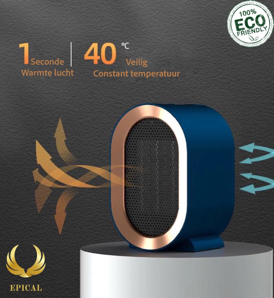 Elektrische Kachel Epical Mini Kleine XH1201 800W/1200W