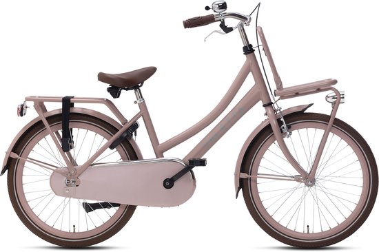 Foto: Valetta cargo transportfiets meisjesfiets 22 inch mat flamingo