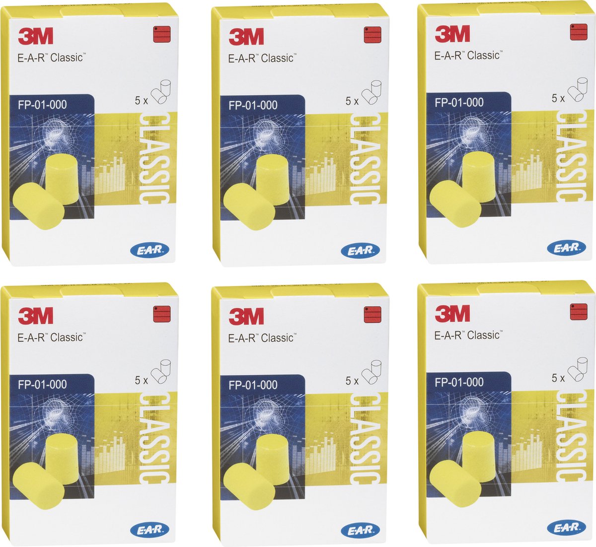 Goedkoopste 3M EAR Classic oordopjes - 30 paar - 28dB - slapen - werken – studeren