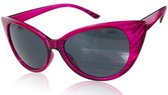 Hidzo Zonnebril Cat Eye Zwart - UV 400 - Roze Glazen