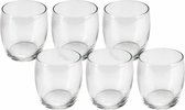 Set van 6x Waterglazen/Drinkglazen Set – Transparant Glas – 390 ml