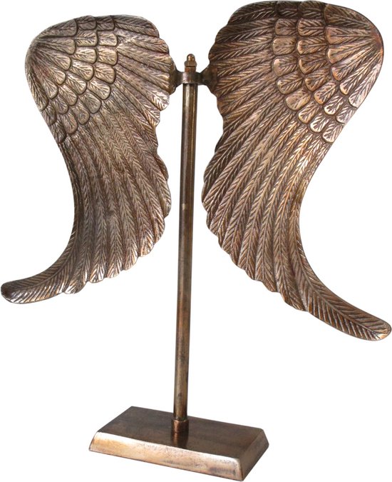 Deco4yourhome® - Vleugels op Standaard - Wings - Goud - Decoratie - Raamdecoratie