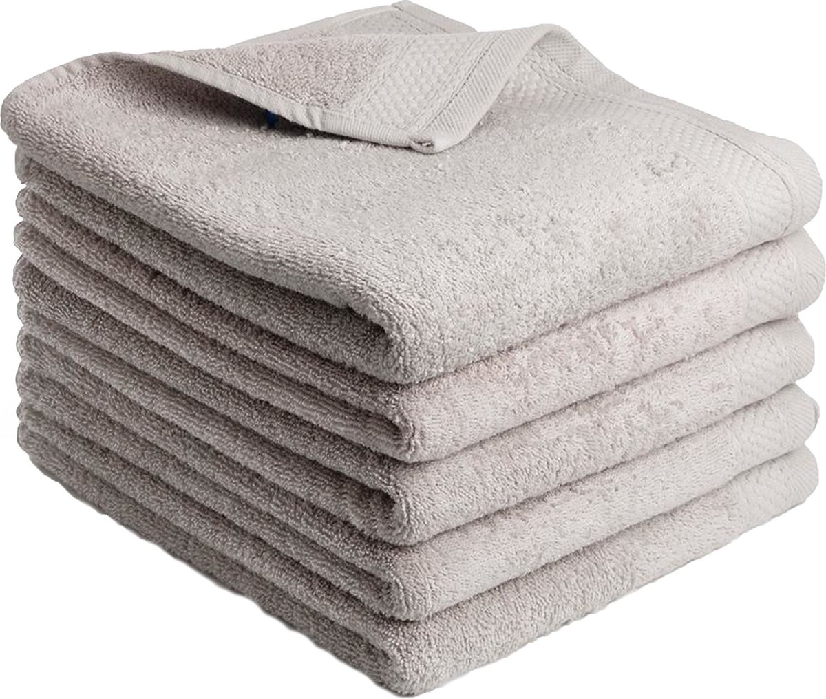 Handdoeken Katoen - Litalente - Hotel Handdoek - 60x110 cm - 550g/m² - Grijs - N.B. Zachte handdoeken 100% katoen - 5-delig - badhanddoeken 110 x 60 cm