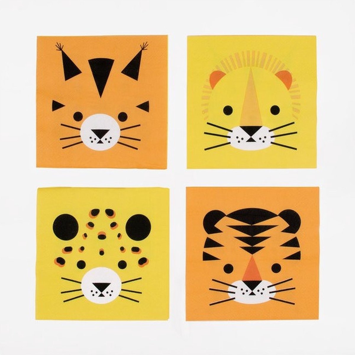 Papieren mini servetten | Servetten | Jungle | 25x25 centimeter
