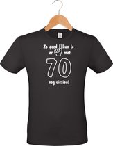 Mijncadeautje - Leeftijd T-shirt - Zo goed kun je er uitzien 70 jaar - Unisex - Zwart (maat XL)