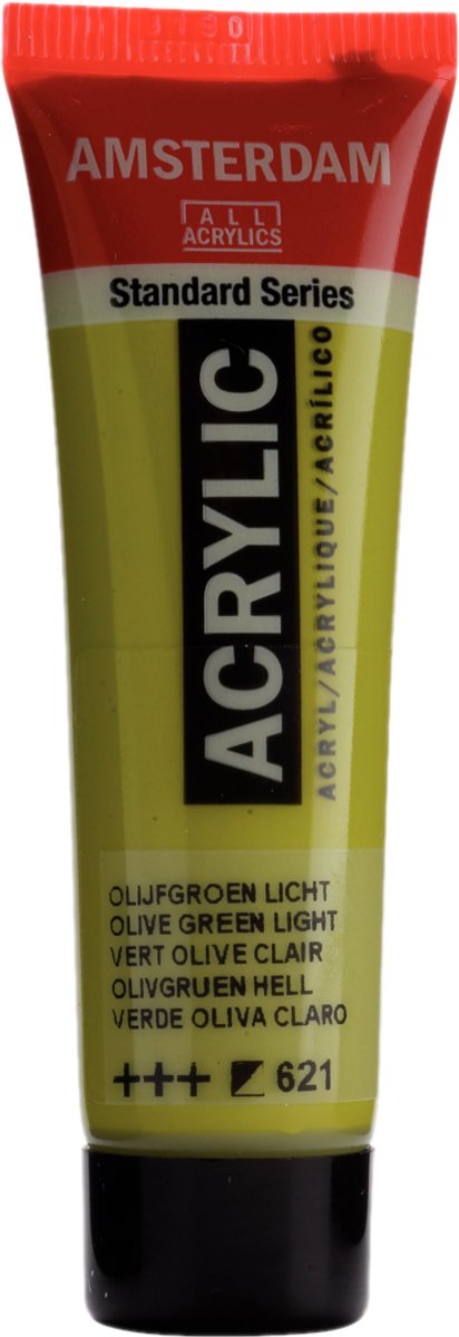 Verf - Acryl - 621 - Olijf groen licht - Amsterdam - 20ml