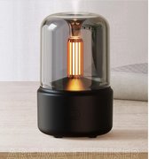 Aroma Cosmetics Diffuseur d'arômes Noir. Atomiseur d'huiles essentielles - Humidificateur - Design industriel - Eclairage d'ambiance LED - Diffuseur d'arômes ascendant - Ultrasonique - Nébuliseur - Diffuseur de Geur