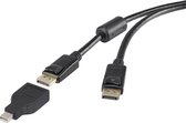 Renkforce Mini-displayport / DisplayPort Adapterkabel Mini DisplayPort stekker, DisplayPort stekker 1.80 m Zwart Vergul
