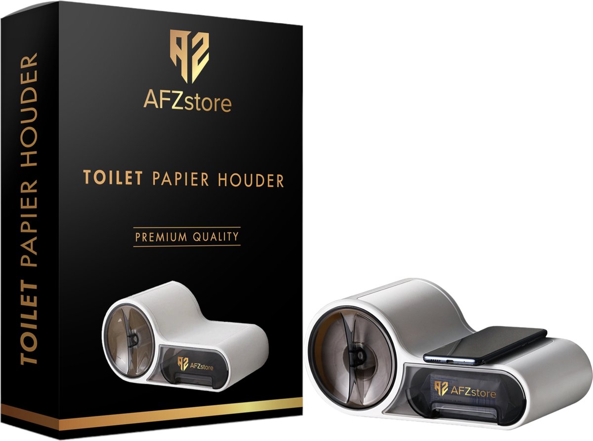 AFZstore ® Wc Rolhouder - Toiletrolhouder -type 2- Wc Rolhouder zwart ...