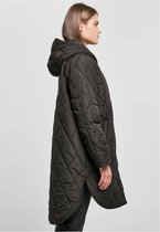 Urban Classics - Oversized Diamond Quilted Hooded Winterjas - XL - Zwart