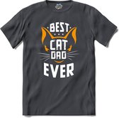 Best Cat Dad Ever | Katten - Kat - Cats - T-Shirt - Unisex - Mouse Grey - Maat XXL
