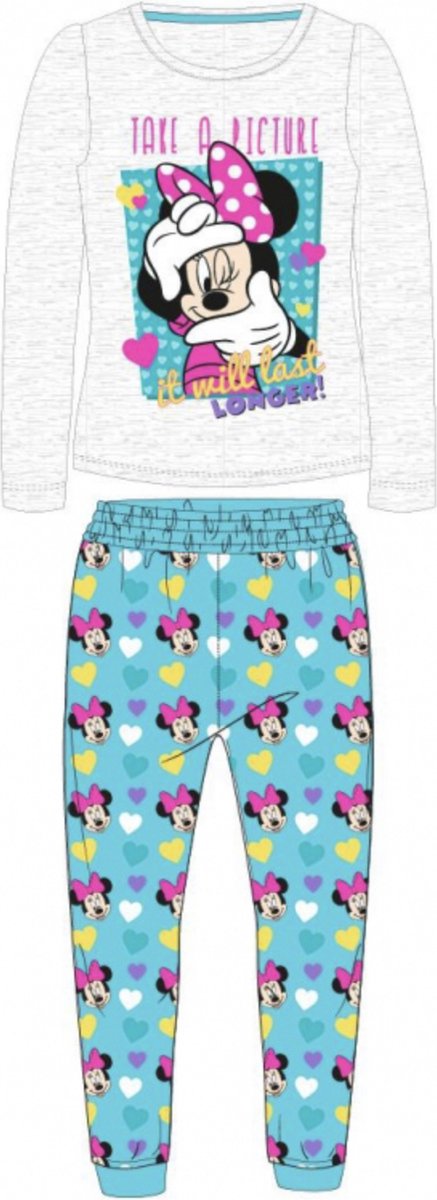 Disney Minnie Mouse pyjama Katoen Blauw Maat 122