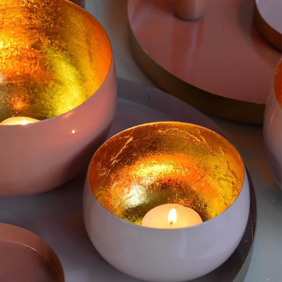 Relaxdays theelichtglazen set van 12, waxinelichthouders, floraal & winters patroon, Hx: 8,5 x 7 cm, glas, zilver/goud