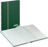 Lindner 1158 Postzegelalbum - Groen - KLEIN formaat - 16,5 x 22 cm - 16 blz. witte bladen - Postzegels - insteekalbum - insteek - compact - stockboek