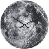 Wandklok Moon - Glas - Stil uurwerk