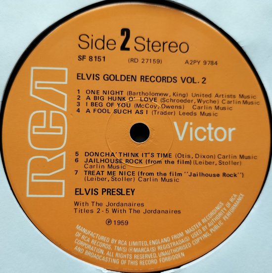 Elvis Presley Golden Records Vol.2 UK盤LP Elvis Golden Records Vol. 2 (LP), Elvis Presley | Muziek | bol