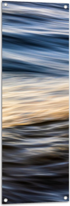 WallClassics - Poster de jardin - Vagues douces dans Water - 40x120 cm Photo sur poster de jardin (décoration murale pour extérieur et intérieur)