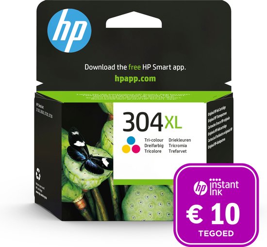 HP 304 - Cartouche d'encre couleur et 2x noir (pack de 3) + crédit