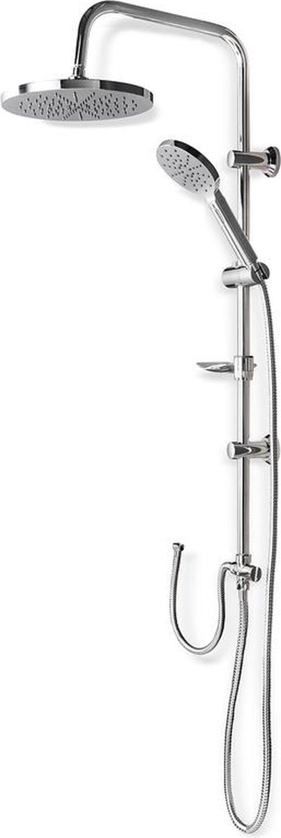 Yosoo 60 cm verchroomde vierkante douchearm verlengarm wandarm messing voor regendouchekop douchestang regendouche douchekop arm chroom