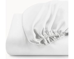 Y-NOT - Hoeslaken - Mat Satijn Soft Love White - 160x200+30 cm - Wit