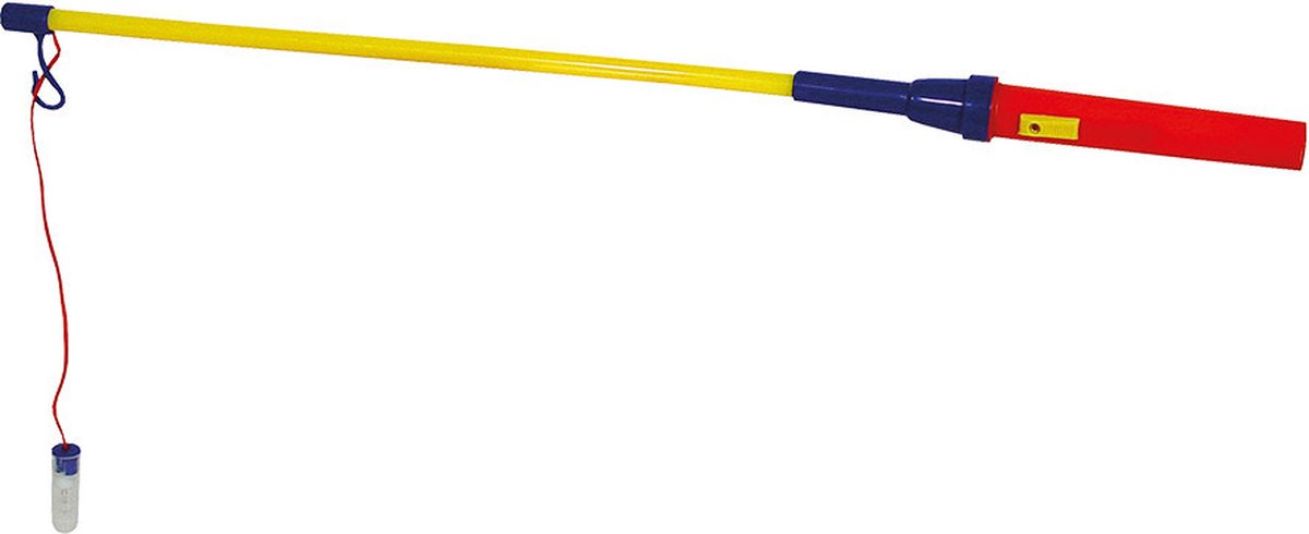 Lampionstokje rood/blauw/geel met lichtje 50 cm - Sint Maarten lopen