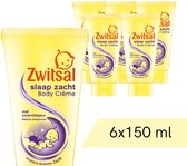 Voordeelverpakking: 6x Zwitsal Body Creme - Slaap Zacht Lavendel - 150 ml
