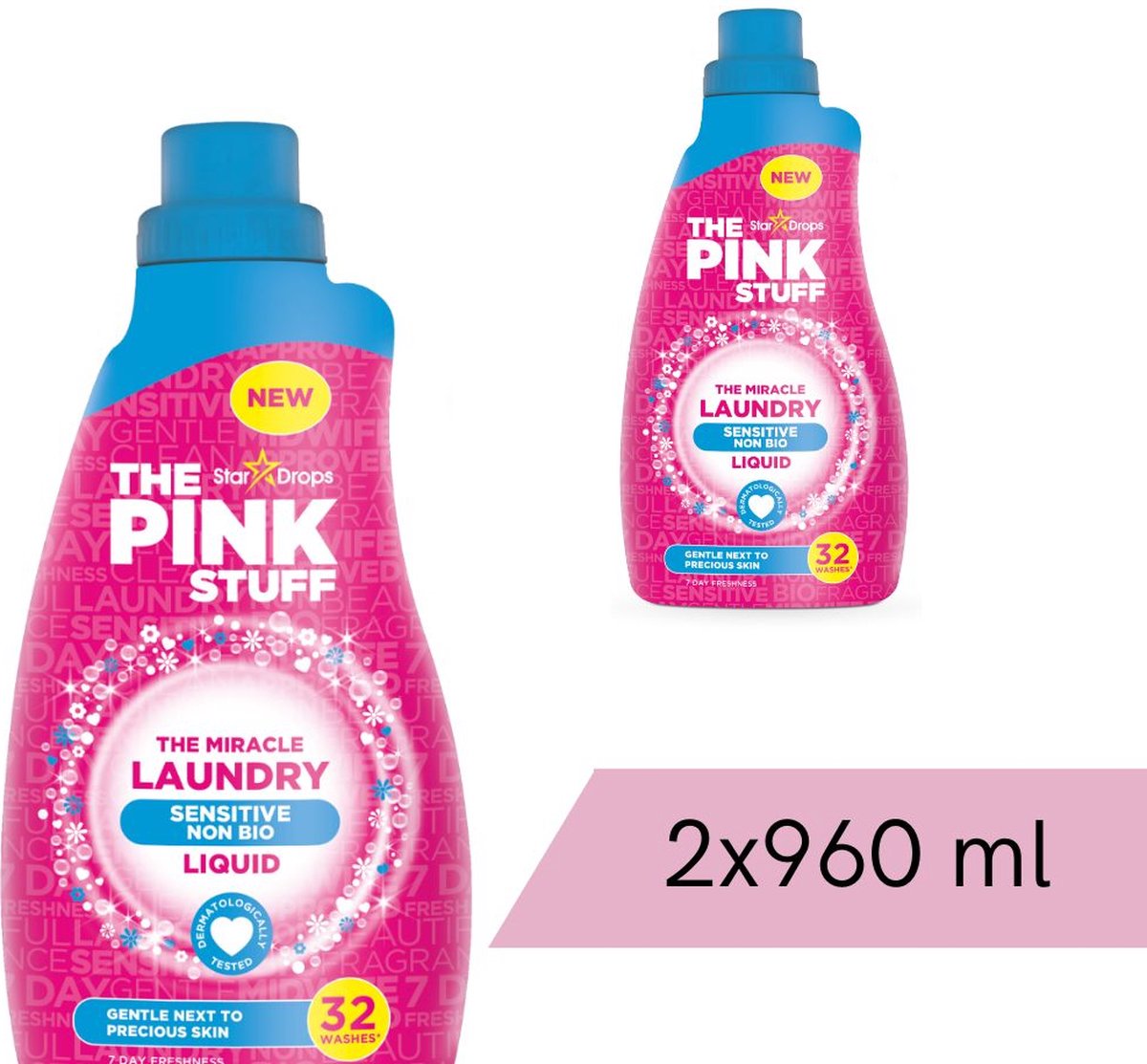 The Pink Stuff - Sensitve Wasgel - 2 x 960 ml - Voordeelverpakking