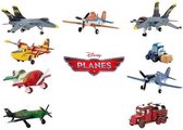 Speelset van 8 vliegtuigen Disney Planes - 4-5 cm - kunststof - Bullyland - Gemaakt van 1 stuk flexibel rubber - 9 cm