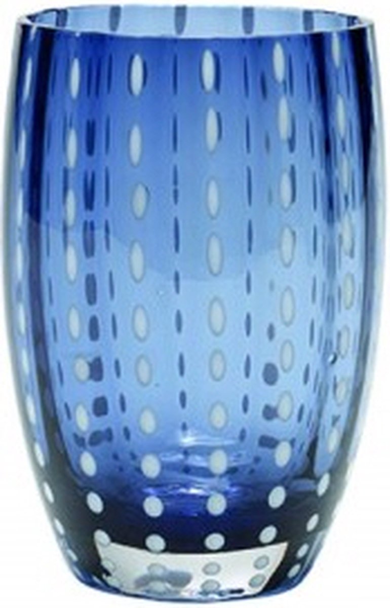 Perle glas - set van 2 - Grigio Blue / Grey Blue