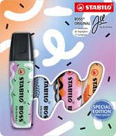 STABILO BOSS ORIGINAL - Markeerstift - By Ju Schnee Edition - Etui Met 4 Kleuren