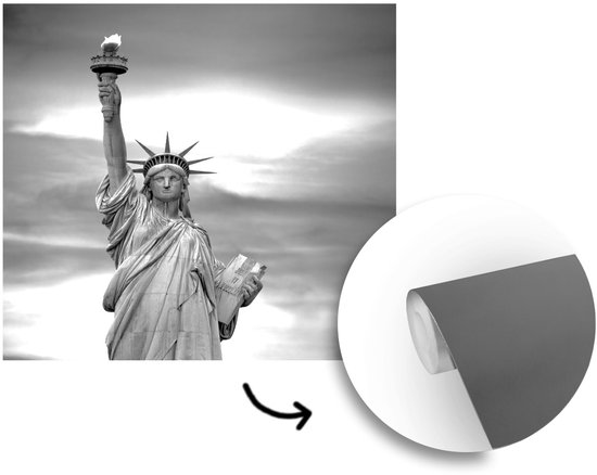 Papier peint - Papiers Papier peint photo New York - Statue de la Liberté - Zwart - Wit - Largeur 260 cm x Hauteur 260 cm