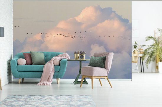 Volée d'oiseaux dans le ciel 600x400 cm