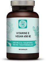 Vitamine E - 180 Strong Formule 450IE/100mg Capsules - Beschermt onder andere tegen celschade - Kala Health