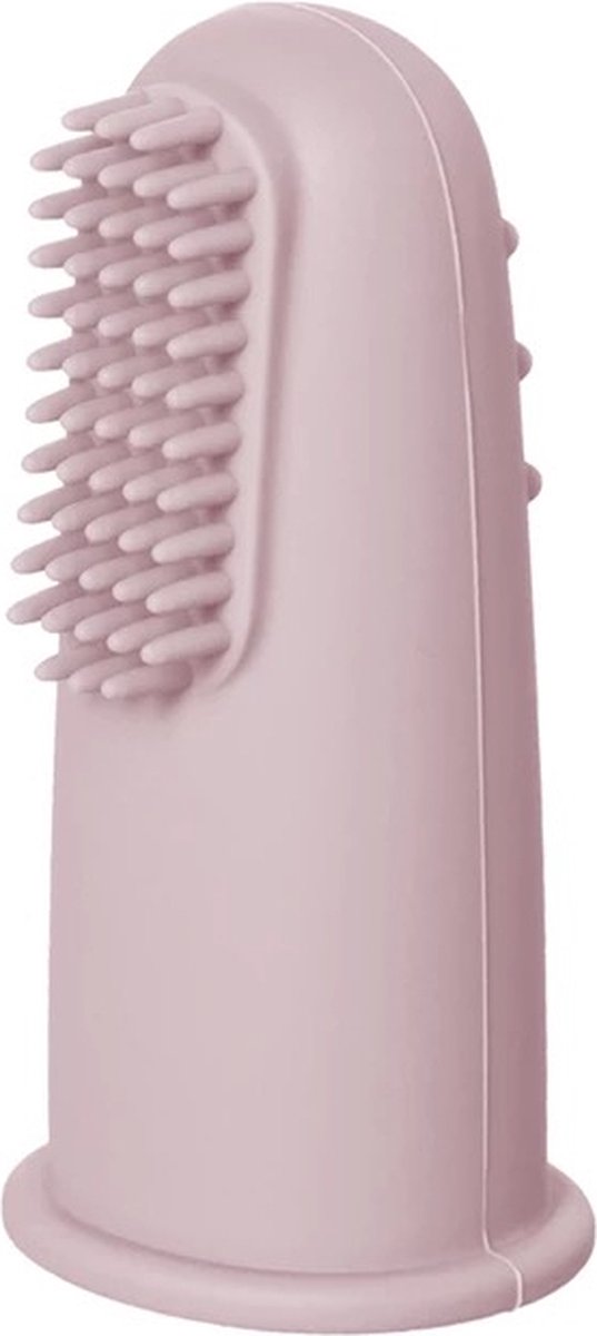 IL BAMBINI - Finger toothbrush - Baby vingertandenborstel - Set van 2 - Tandenborstel siliconen - Blush