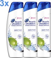 Head & Shoulders - Apple Fraîche - Shampooing Antiforfora Anti-Pelliculaire - 3x 400ml - Pack économique