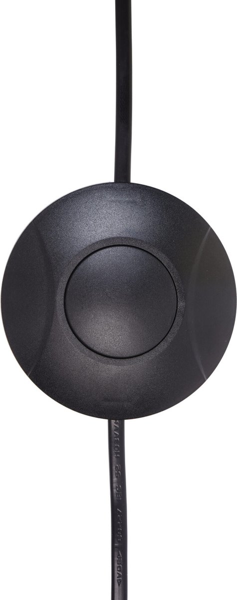 230V universele vloerdimmer 1-100W zwart incl snoer voor dimbare led, halogeen en gloeilampen | Tradim 64302