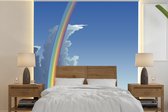 Behang - Fotobehang een regenboog boven de zee - Breedte 240 cm x hoogte 240 cm