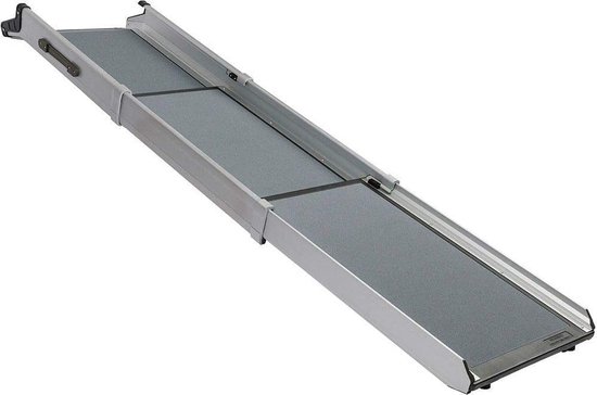 COSTWAY Tiertreppe Katzentreppe, Kletterbaum Katzenbaum, Treppe für Katze bis 25 kg, Haustiertreppe Klein, Spielbaum 4 Aussichtplattformen, 61 x 41 x 60 cm, Spanplatte (grau