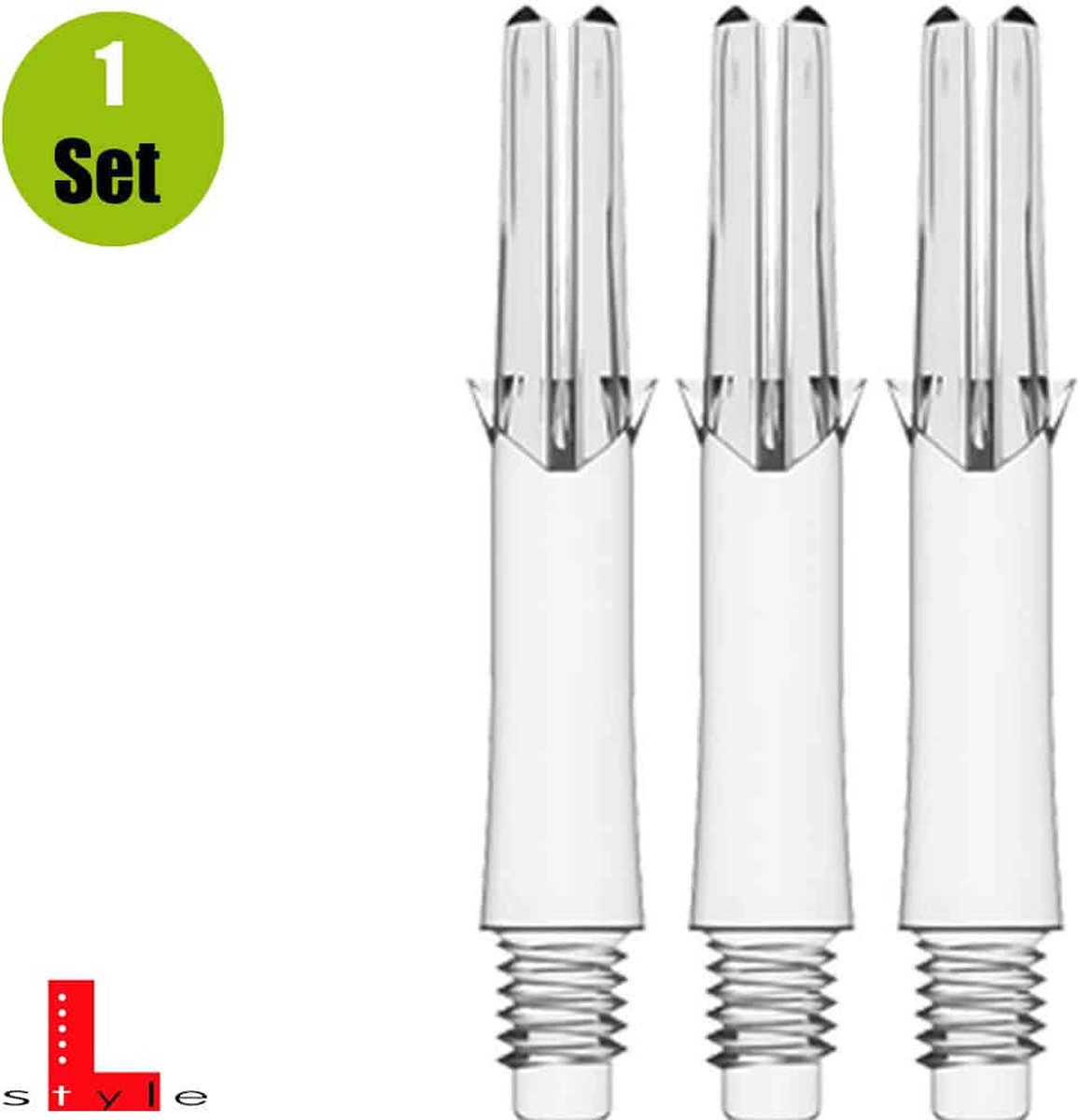 L-Style L-Shaft Locked Straight Clear - Dart Shafts Extra Short 130