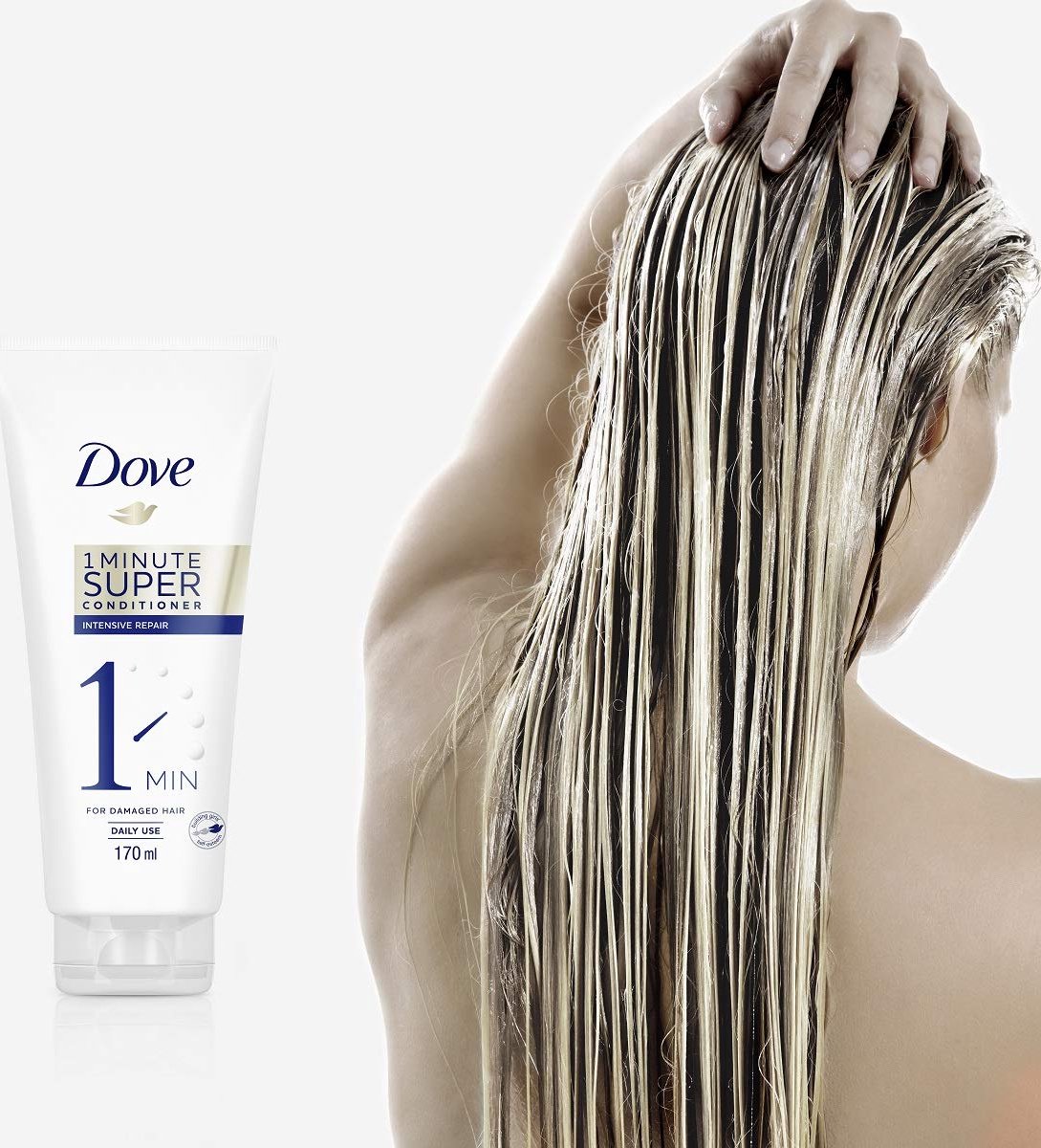 Dove 1 Minuut Super Conditioner Intensive Repair - Voor Dagelijks Gebruik Voor Beschadigd Haar - 180ml