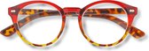 Noci Eyewear QCR340 Jamie Leesbril +1.00 - Helder rood, Tortoise