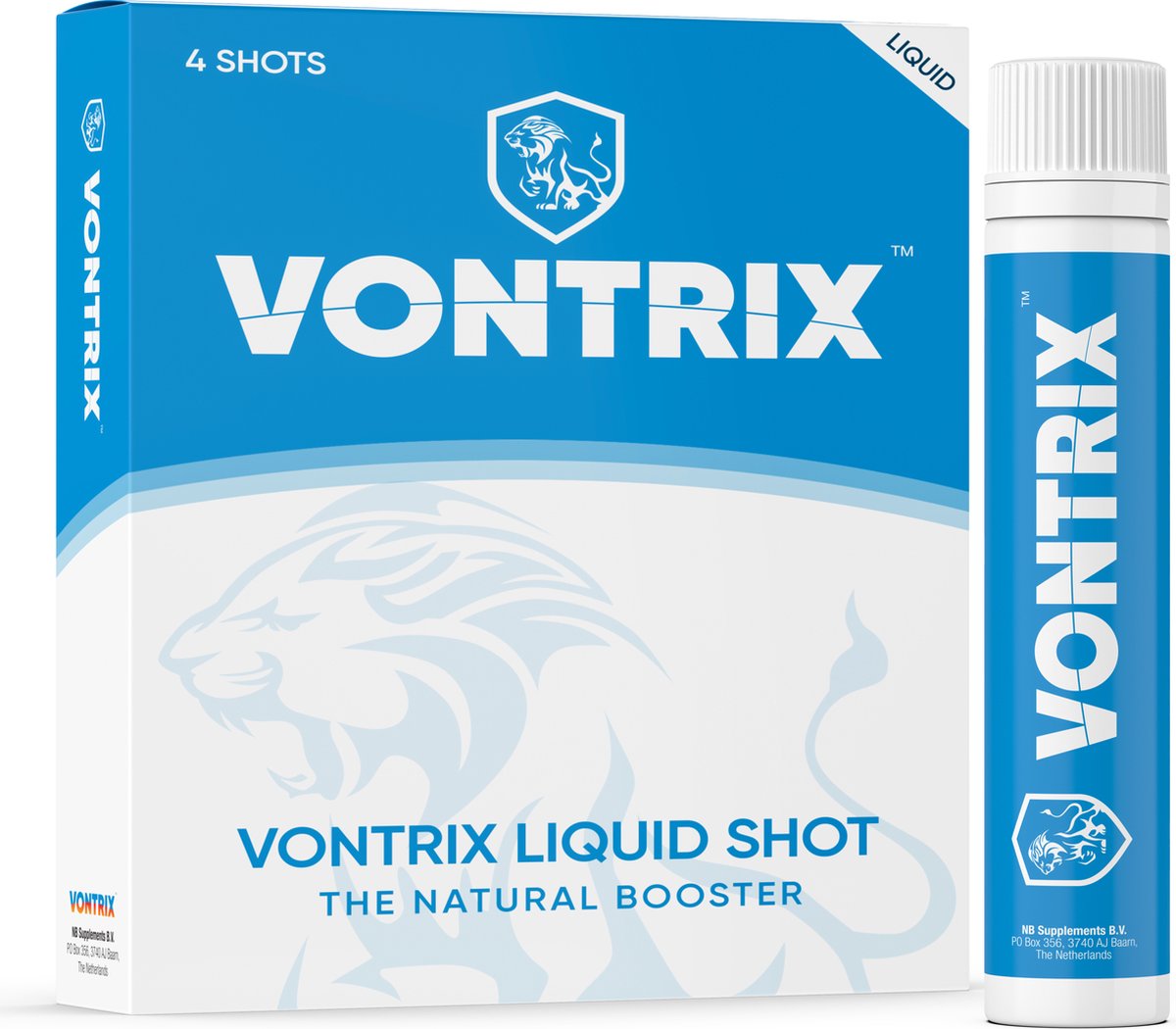 Vontrix Liquid Shot – 4 stuks - Vloeibare Erectiepillen - Snelwerkende 25ml Shots – Natuurlijk alternatief voor Viagra en Kamagra erectiepillen voor mannen.