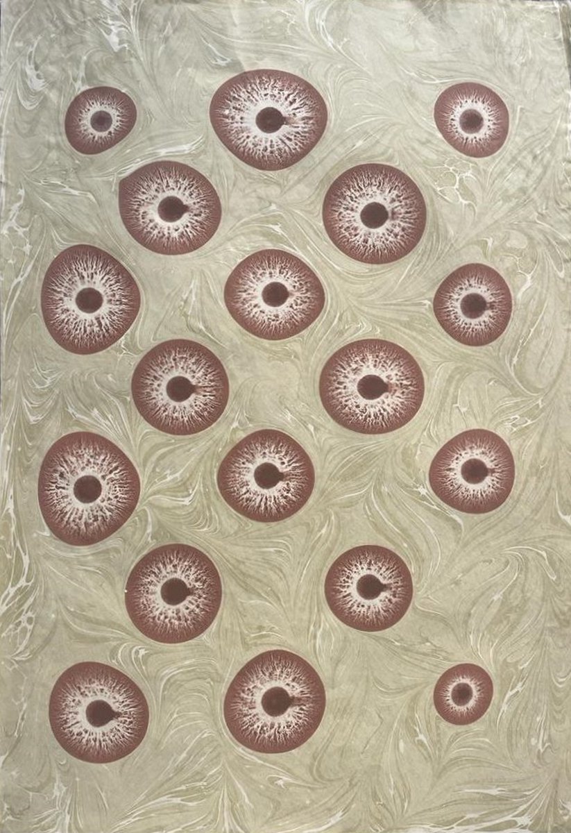 Originele handgemaakte Turkse kunst Ebru, Turkse papier marmering, 35x50cm decoratief papier voor boekbinden, kunst aan de muur, woondecoratie