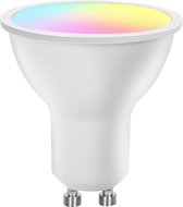 LED Spot - Smart LED - 4.9W - GU10 Fitting - Slimme LED - Wifi LED + Bluetooth - RGB + Aanpasbare Kleur - Mat Wit - Kunststof